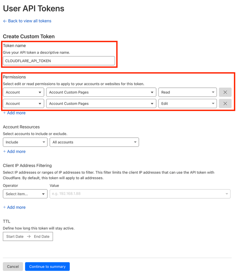 빨간 부분 채우고 Continue to summary 클릭